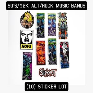 90s/2000s/Y2K Alt/Rock Pop Punk Music Bands (10) Sticker Lot Slipknot 311 Blink